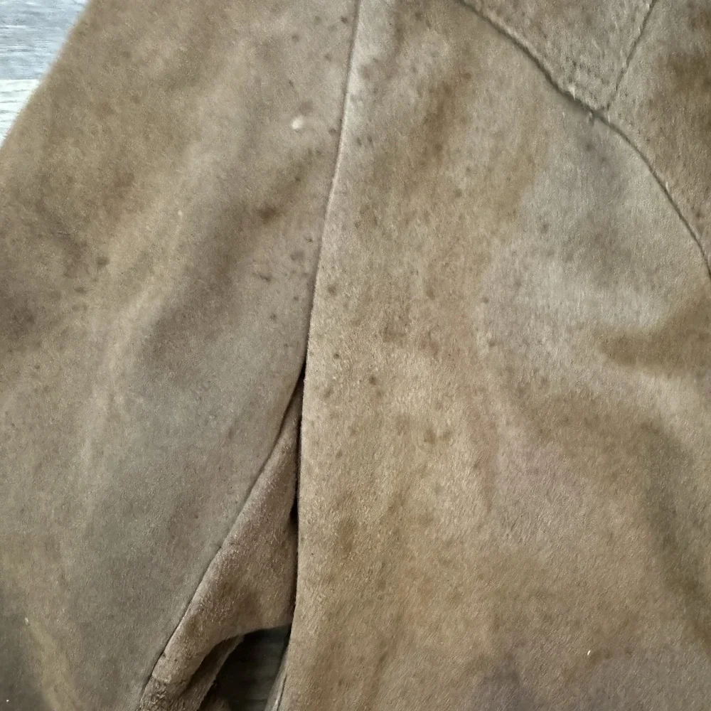 The Leather Shop Fur Lined Coat Sz 46 FAIR